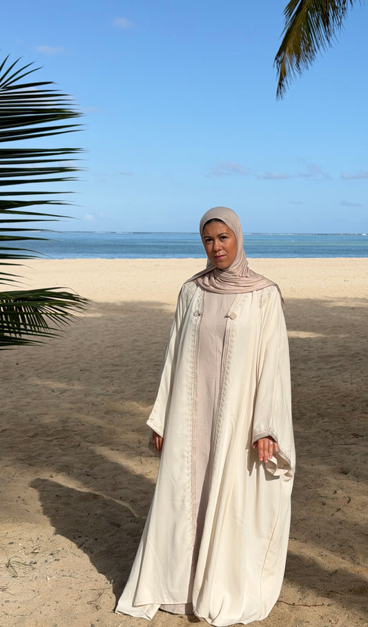 Farasha Kimono - Seashell Ivory Tarz Fessi edition