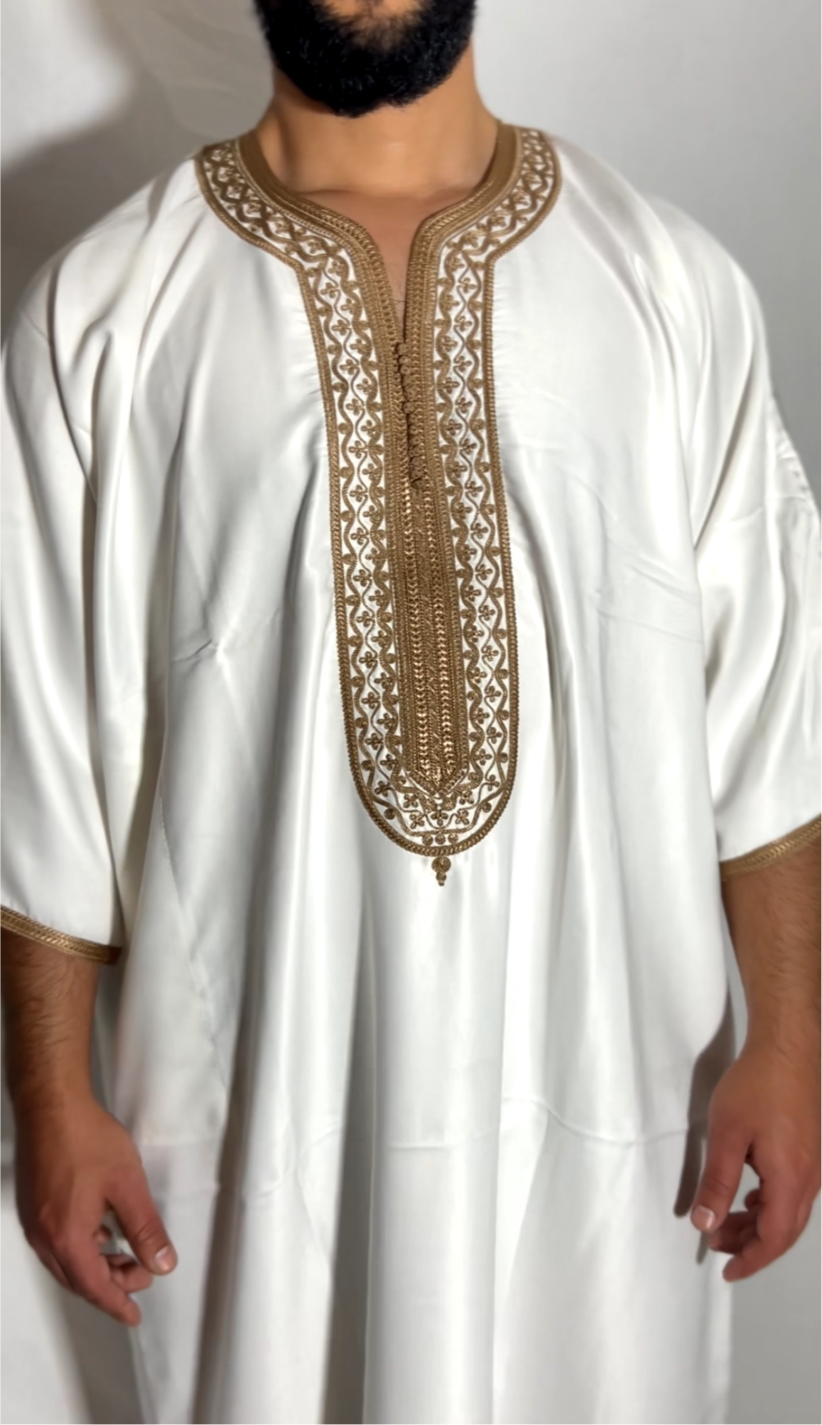 White & Bronze Gold Men’s Gandora