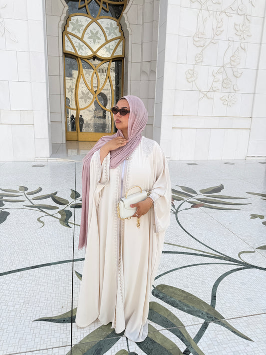 Farasha Kimono - Seashell Ivory Tarz Fessi edition