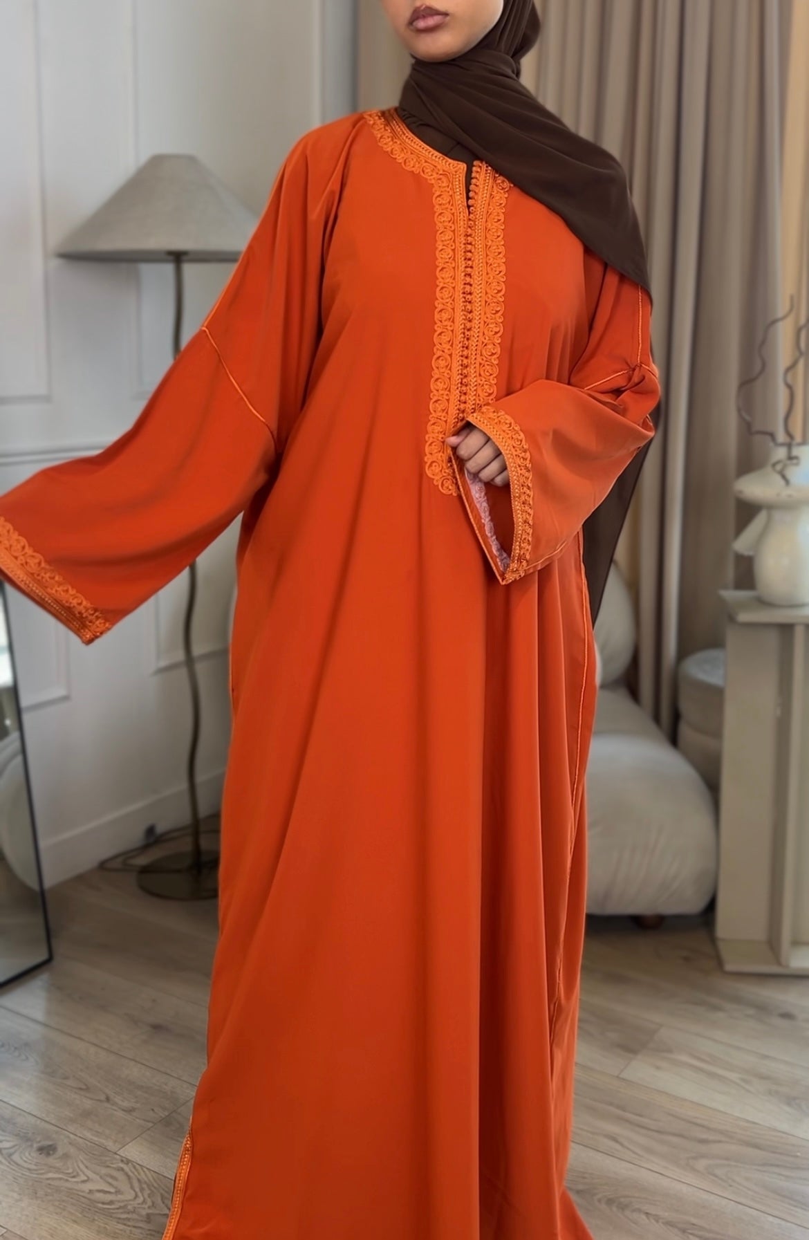 Vibrant burnt orange luxe Gandora