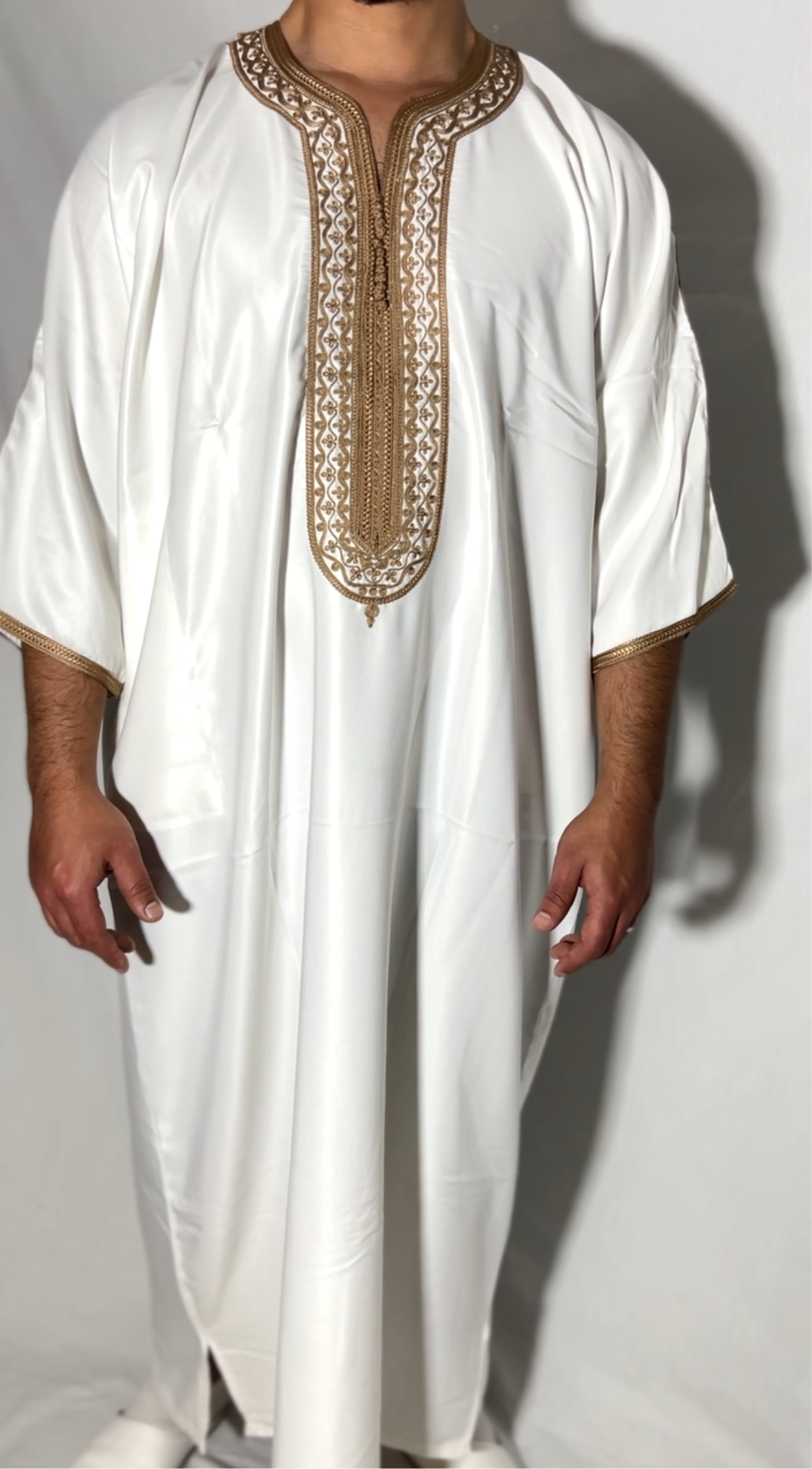 White & Bronze Gold Men’s Gandora