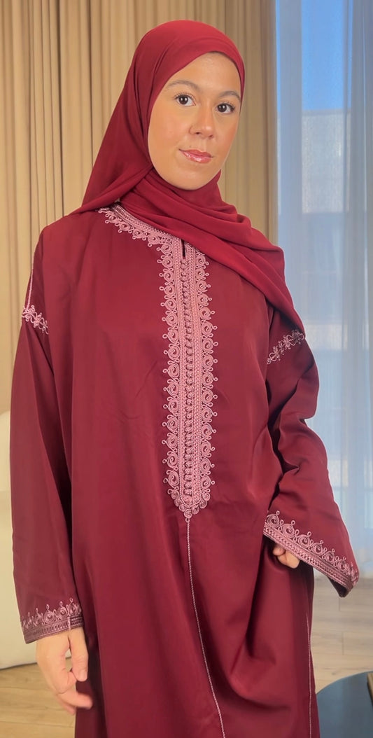 Autumn in Morocco Gandora Burgundy (Embroidery)