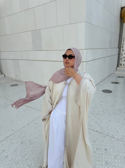 Farasha Kimono - Seashell Ivory Tarz Fessi edition