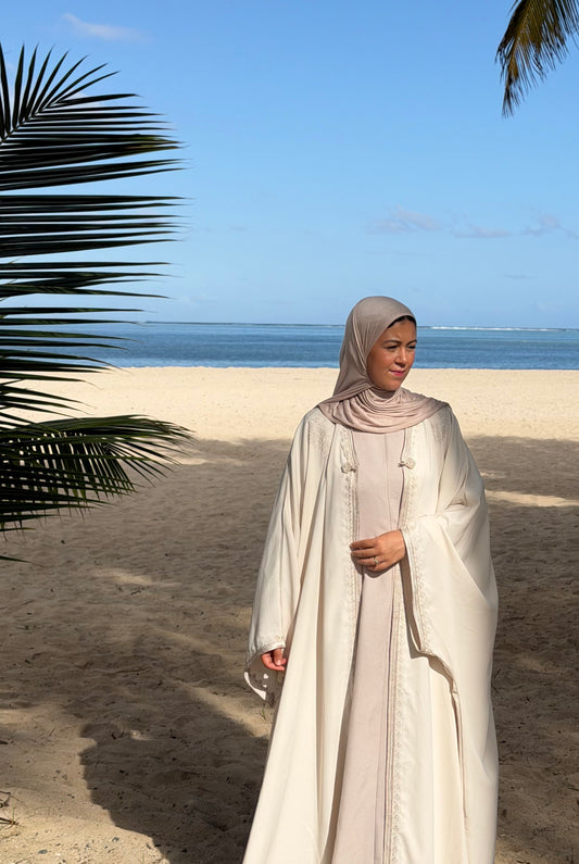 Farasha Kimono - Seashell Ivory Tarz Fessi edition