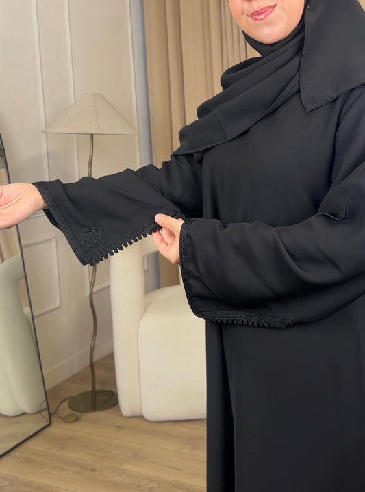 ABAYA SITR WITH MATCHING HIJAB - BLACK