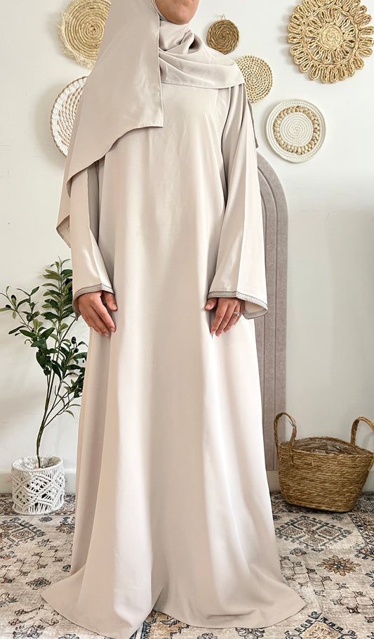 Luxe Sitr Abaya - Stone Edition