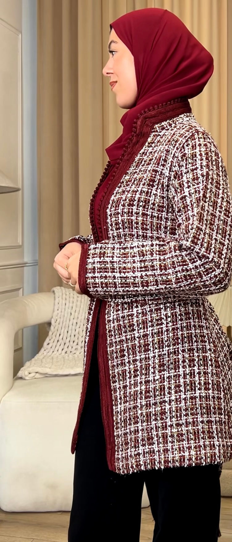 Tweed Jabadour Burgundy edition