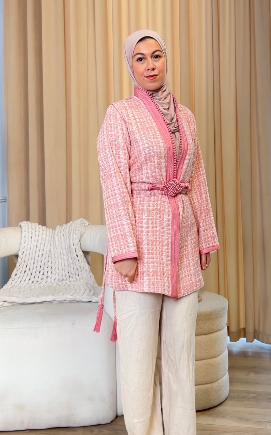 Tweed Jabadour Pink & White edition