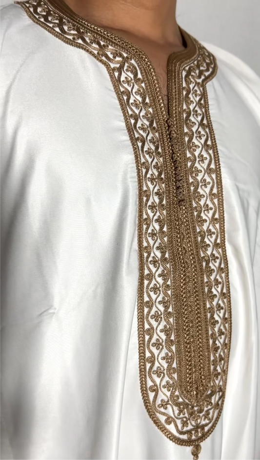 White & Bronze Gold Men’s Gandora