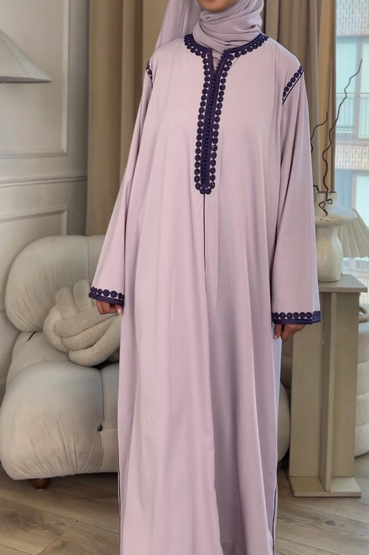 Lilac & lavender Embroidery Gandora