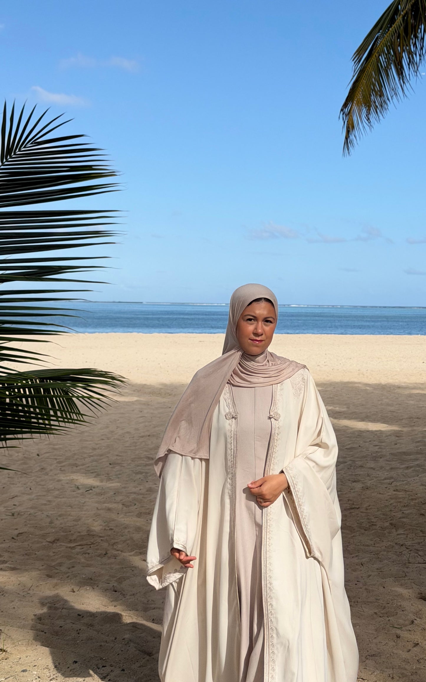 Farasha Kimono - Seashell Ivory Tarz Fessi edition