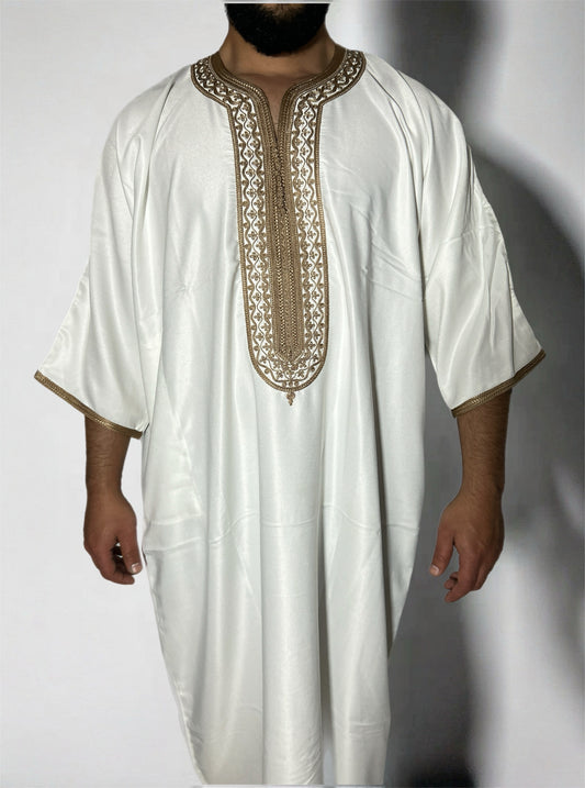 White & Bronze Gold Men’s Gandora