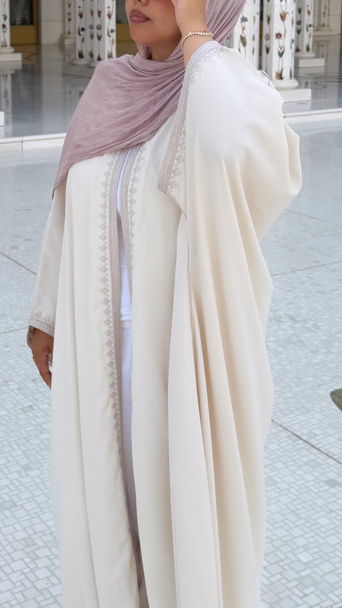 Farasha Kimono - Seashell Ivory Tarz Fessi edition