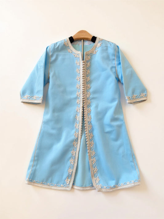 Blue & silver girl caftan