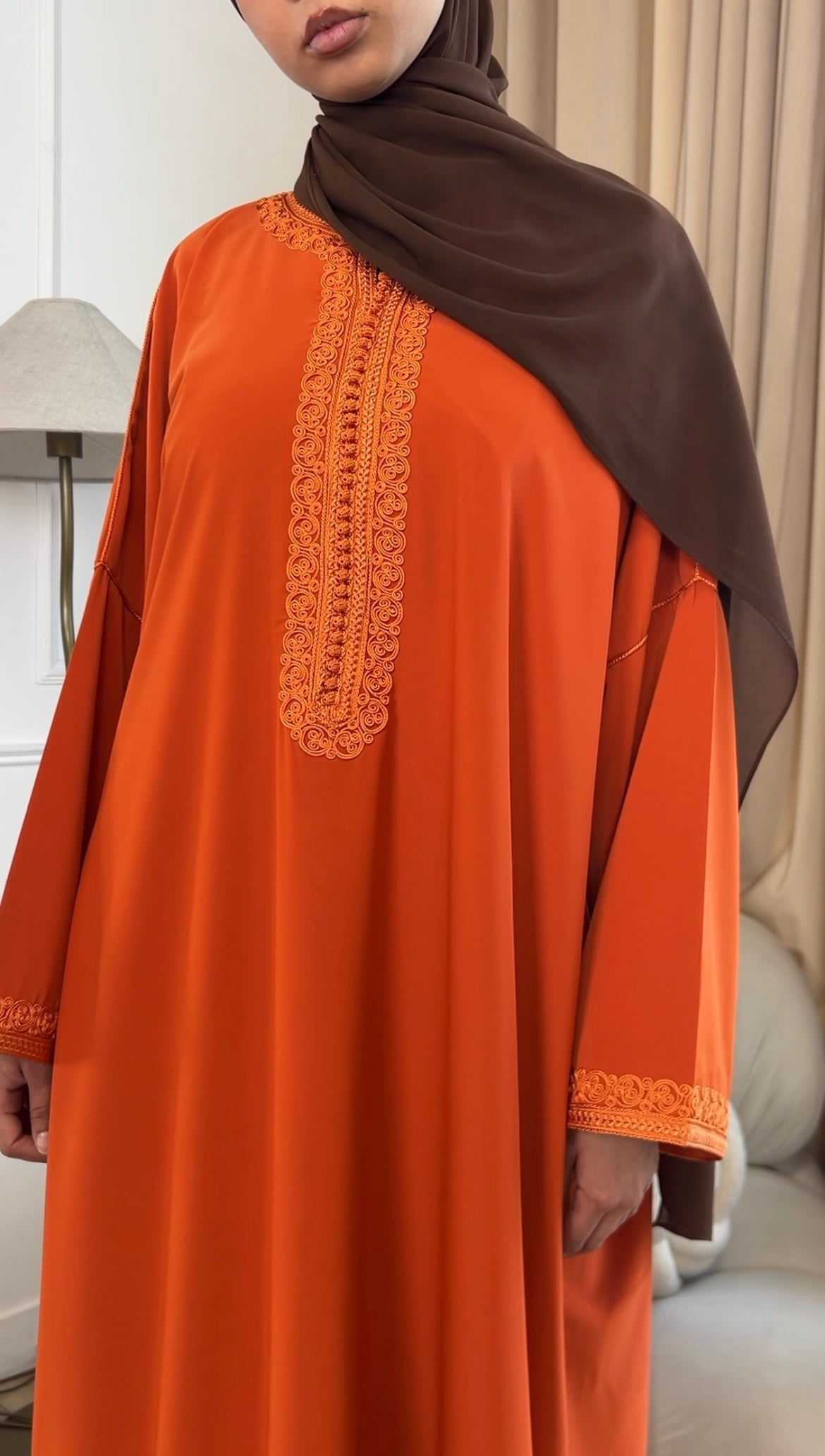 Vibrant burnt orange luxe Gandora