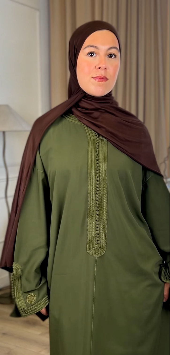 Autumn in Morocco Khaki Gandora (Double Sfifa)